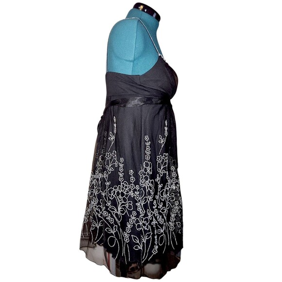 Just Choon Vintage Y2K Homecoming 16 Party Dress Black Tulle FairyGoth Size L - Picture 5 of 6